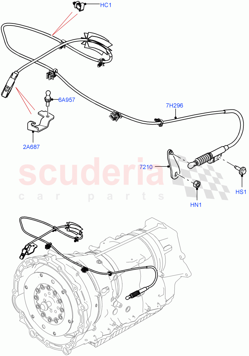 Gear Change-Automatic Transmission (3.0L AJ20D6 Diesel High, 8 Speed Auto Trans ZF 8HP76) ((V) FROMMA000001) of Land Rover Land Rover Range Rover Velar (2017+) [5.0 OHC SGDI SC V8 Petrol]
