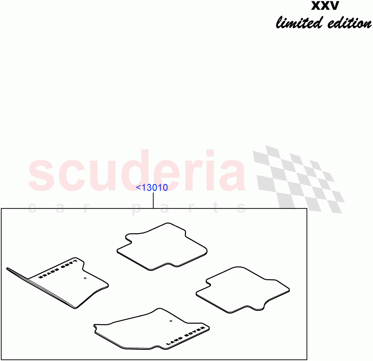 Floor Trim(XXV Anniversary LE)((V)FROMEA000001) of Land Rover Land Rover Discovery 4 (2010-2016) [3.0 Diesel 24V DOHC TC]