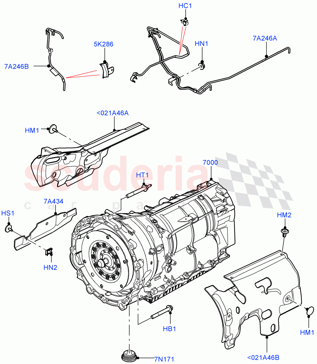 Auto Trans Assy & Speedometer Drive (Nitra Plant Build) (3.0L AJ20D6 Diesel High, 8 Speed Auto Trans ZF 8HP76) ((V) FROMM2000001) of Land Rover Land Rover Discovery 5 (2017+) [3.0 I6 Turbo Petrol AJ20P6]
