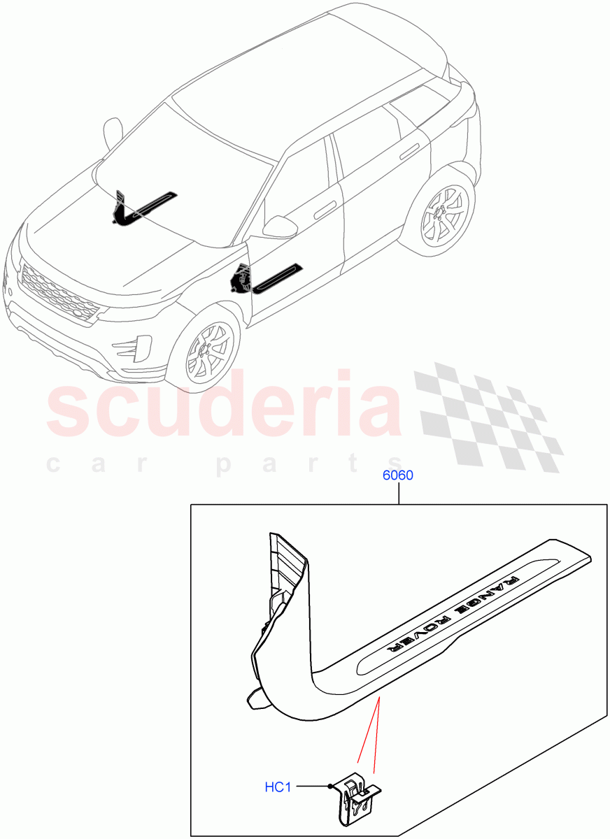 Door Sill Finishers(Itatiaia (Brazil)) of Land Rover Land Rover Range Rover Evoque (2019+) [1.5 I3 Turbo Petrol AJ20P3]