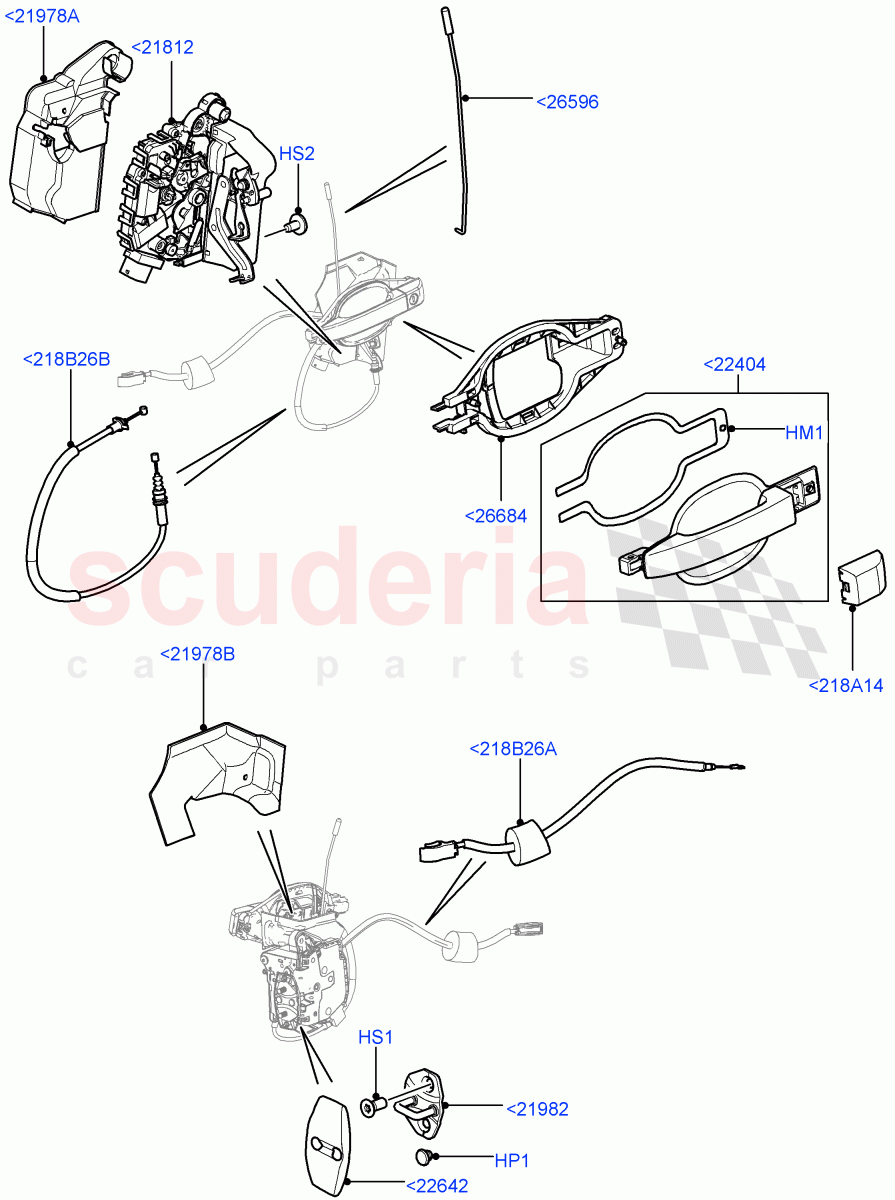 Front Door Lock Controls((V)FROMAA000001) of Land Rover Land Rover Range Rover (2010-2012) [5.0 OHC SGDI SC V8 Petrol]