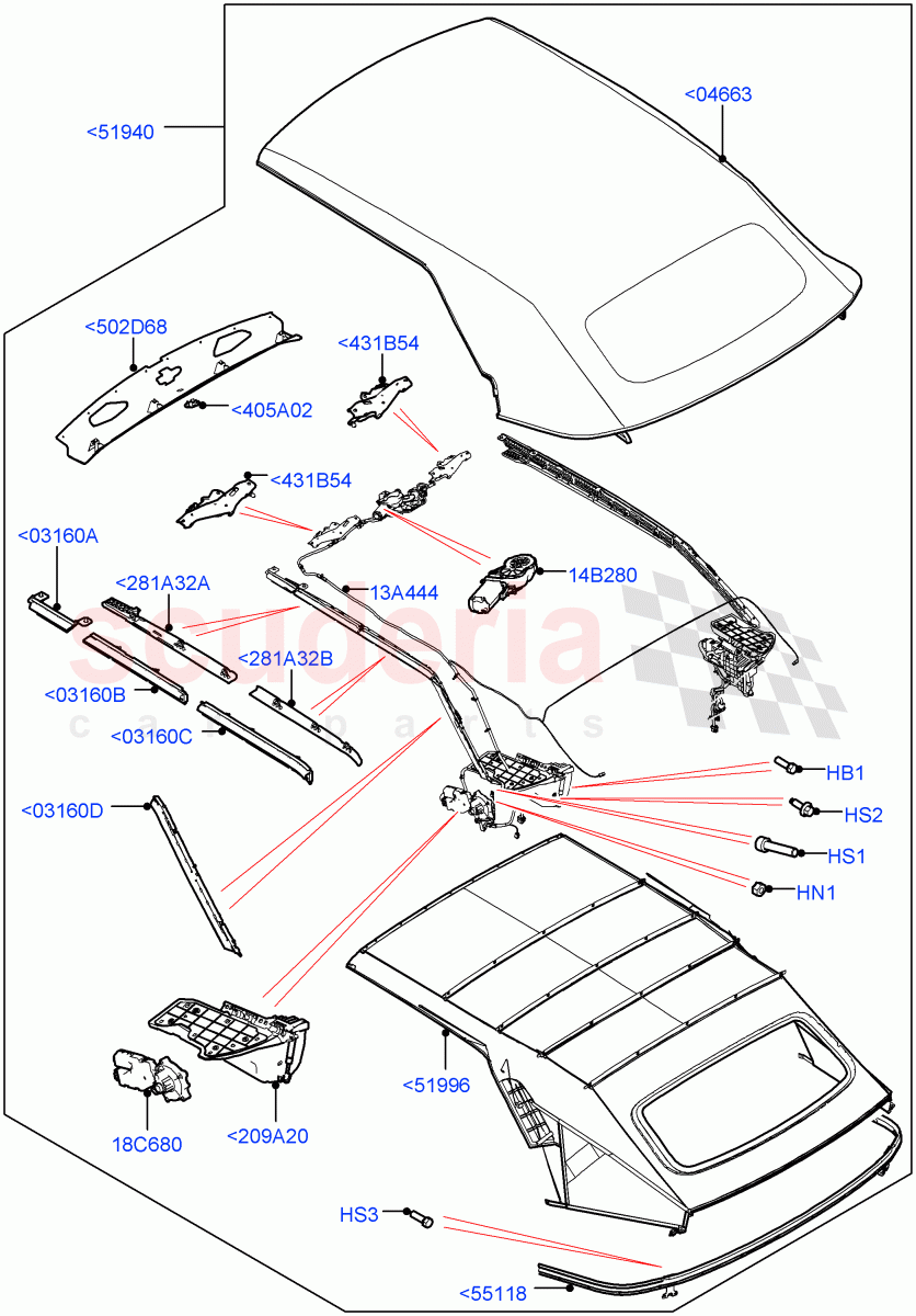 Convertible Roof(2 Door Convertible,Halewood (UK)) of Land Rover Land Rover Range Rover Evoque (2012-2018) [2.0 Turbo Petrol AJ200P]