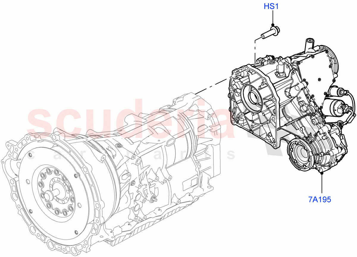 Transfer Drive Case (Nitra Plant Build) (With 1 Speed Transfer Case) ((V) FROMM2000001) of Land Rover Land Rover Discovery 5 (2017+) [3.0 Diesel 24V DOHC TC]