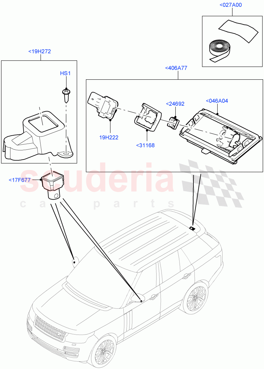 Camera Equipment(Rear View Camera-Fixed)((V)FROMEA000001) of Land Rover Land Rover Range Rover (2012-2021) [3.0 Diesel 24V DOHC TC]