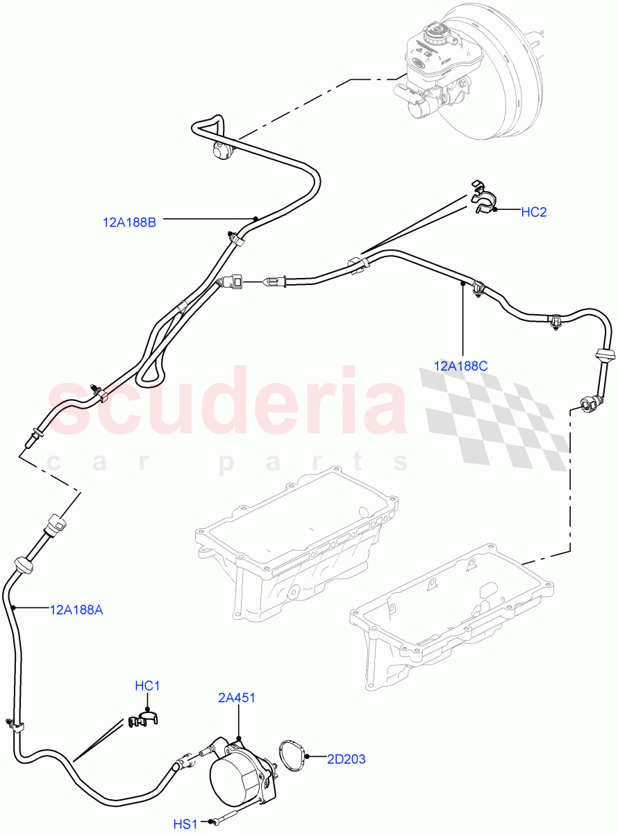 Vacuum Control And Air Injection (3.0L DOHC GDI SC V6 PETROL, RHD) ((V) FROMEA000001) of Land Rover Land Rover Discovery 4 (2010-2016) [3.0 DOHC GDI SC V6 Petrol]
