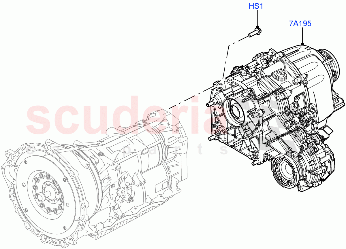 Transfer Drive Case (Nitra Plant Build) (With 2 Spd Trans Case With Ctl Trac) ((V) FROMM2000001) of Land Rover Land Rover Discovery 5 (2017+) [3.0 Diesel 24V DOHC TC]