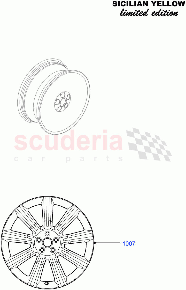 Wheels(Sicilian Yellow Limited Edition,Halewood (UK))((V)FROMDH000001) of Land Rover Land Rover Range Rover Evoque (2012-2018) [2.0 Turbo Petrol AJ200P]