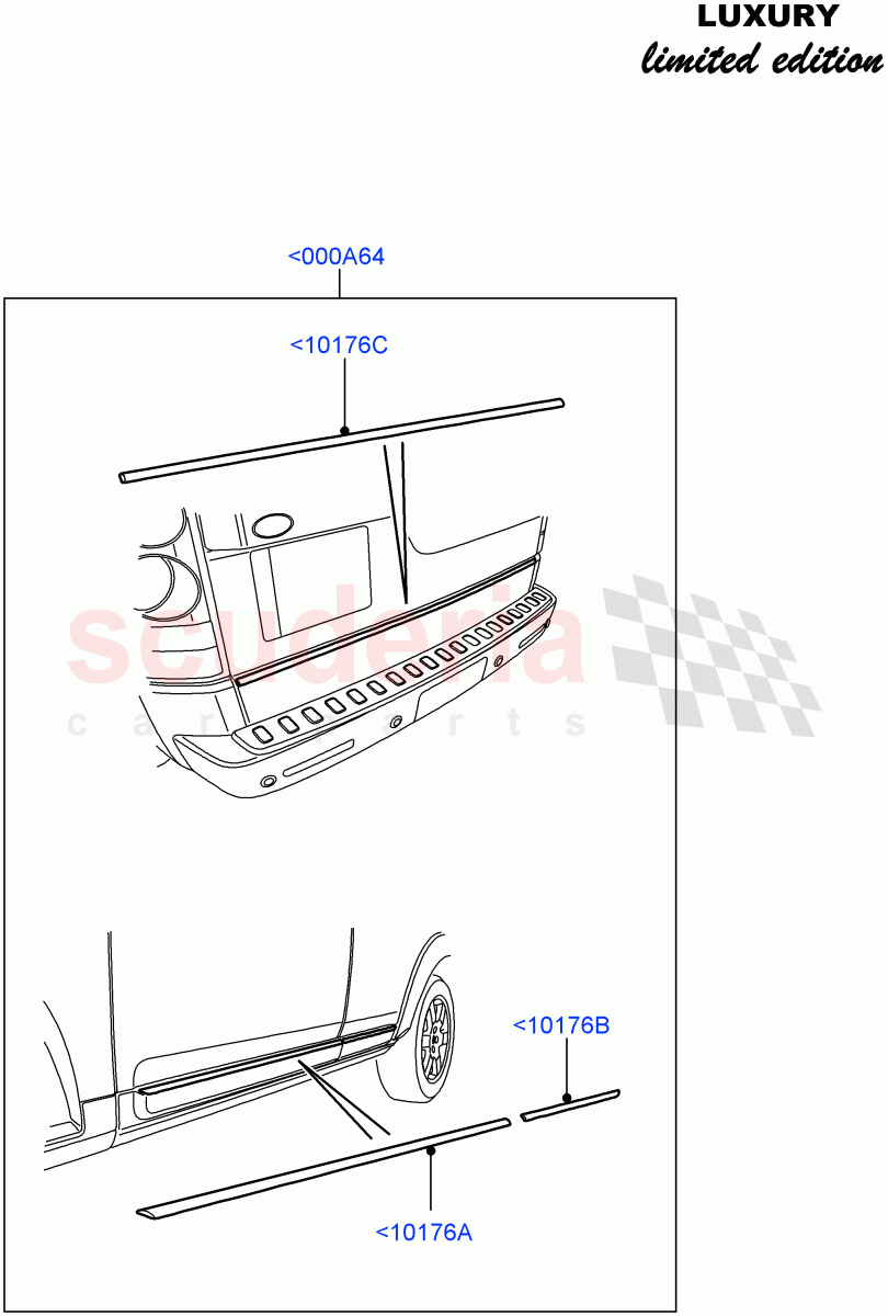 Body Mouldings((V)FROMCA000001) of Land Rover Land Rover Discovery 4 (2010-2016) [3.0 DOHC GDI SC V6 Petrol]