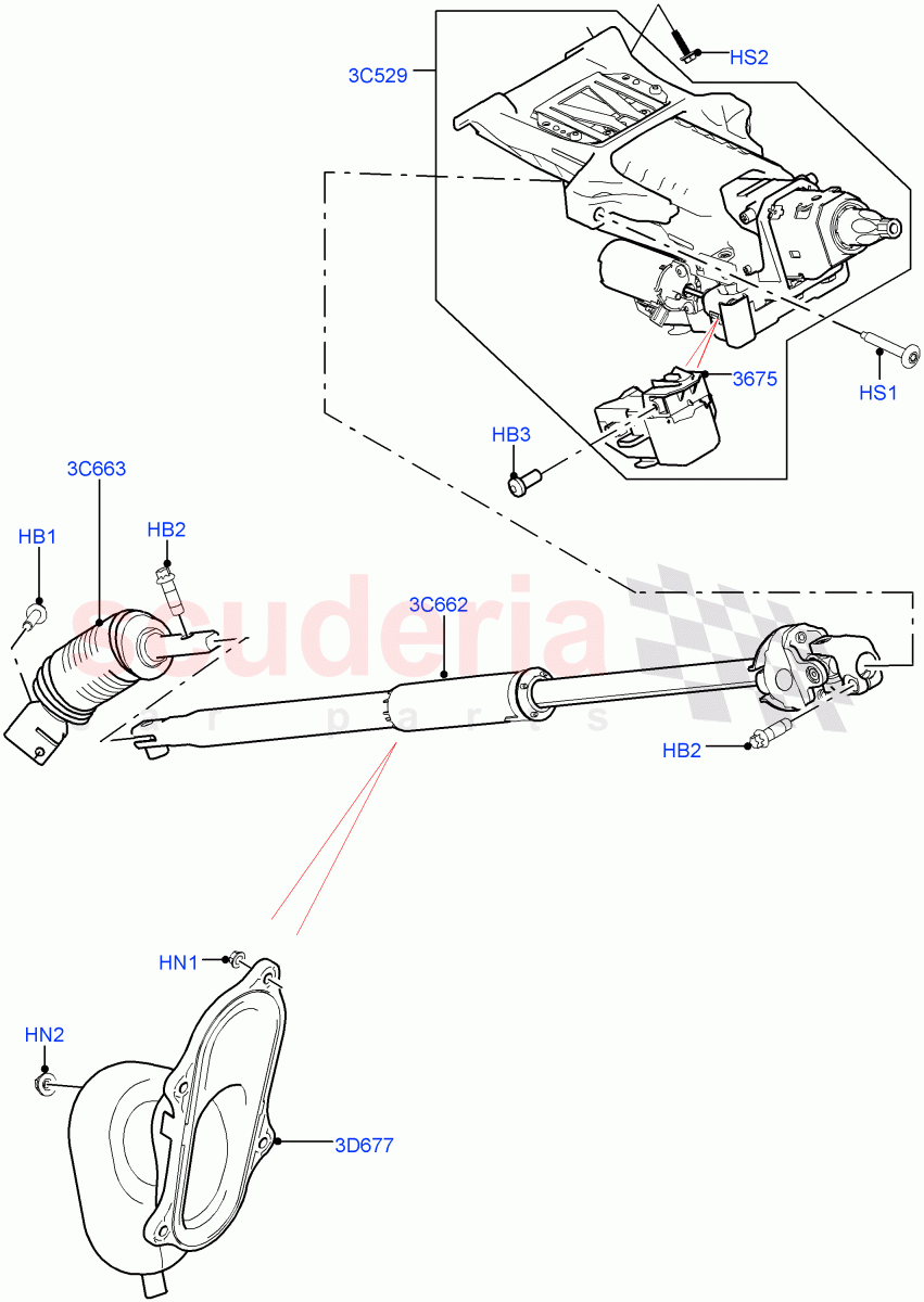 Steering Column of Land Rover Land Rover Range Rover (2012-2021) [2.0 Turbo Petrol AJ200P]