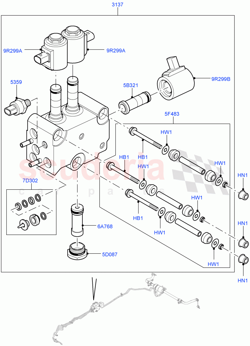 Active Anti-Roll Bar System (Valve Block) (With Roll Stability Control) ((V) FROMAA000001) of Land Rover Land Rover Range Rover Sport (2010-2013) [5.0 OHC SGDI NA V8 Petrol]