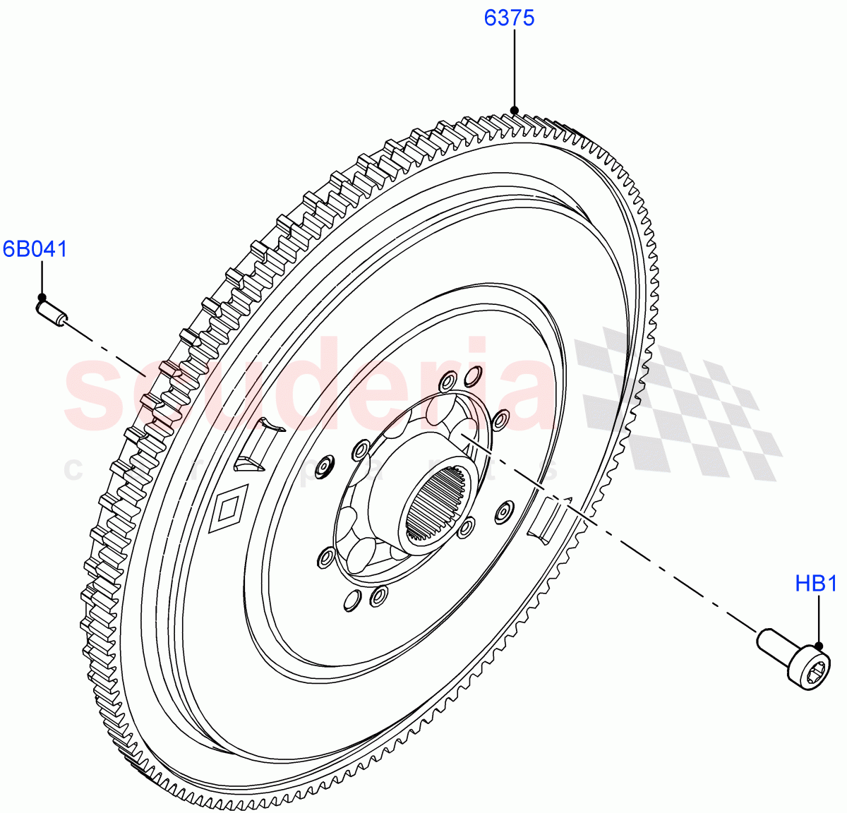 Flywheel (2.0L AJ200P Hi PHEV) ((V) FROML2000001) of Land Rover Land Rover Defender (2020+) [2.0 Turbo Petrol AJ200P]