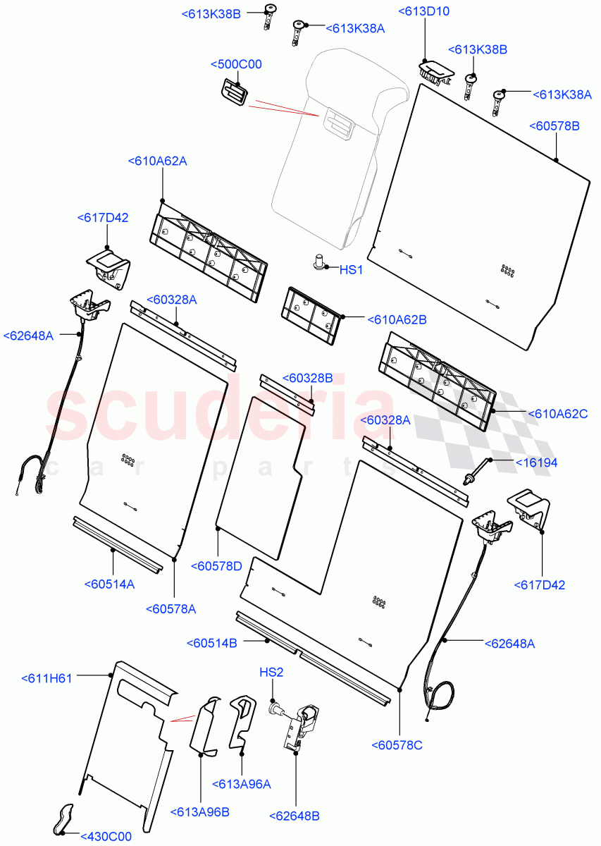 Rear Seat Back of Land Rover Land Rover Range Rover Sport (2014+) [4.4 DOHC Diesel V8 DITC]