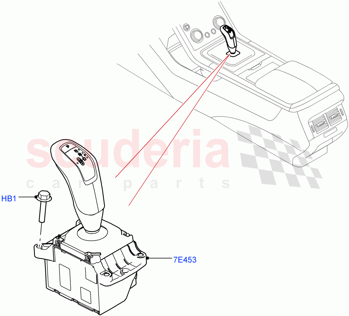 Gear Change-Automatic Transmission(Floor Console)(9 Speed Auto Trans 9HP50,Itatiaia (Brazil))((V)FROMLT000001) of Land Rover Land Rover Discovery Sport (2015+) [2.0 Turbo Petrol GTDI]