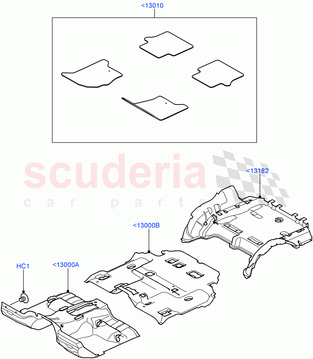 Floor Trim((V)TO9A999999) of Land Rover Land Rover Range Rover Sport (2005-2009) [4.4 AJ Petrol V8]