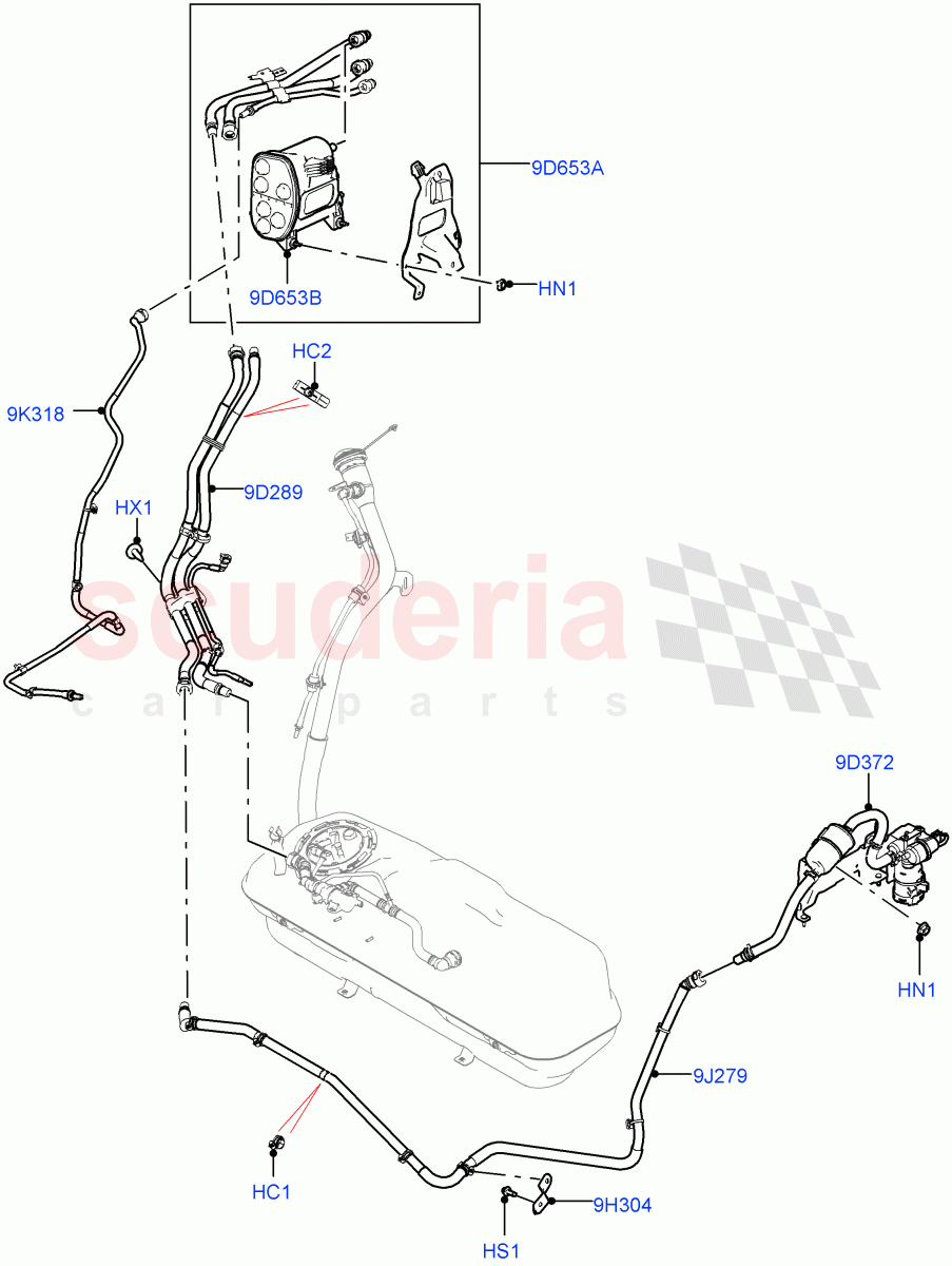 Carbon Canister(1.5L AJ20P3 Petrol High PHEV,Changsu (China)) of Land Rover Land Rover Range Rover Evoque (2019+) [1.5 I3 Turbo Petrol AJ20P3]