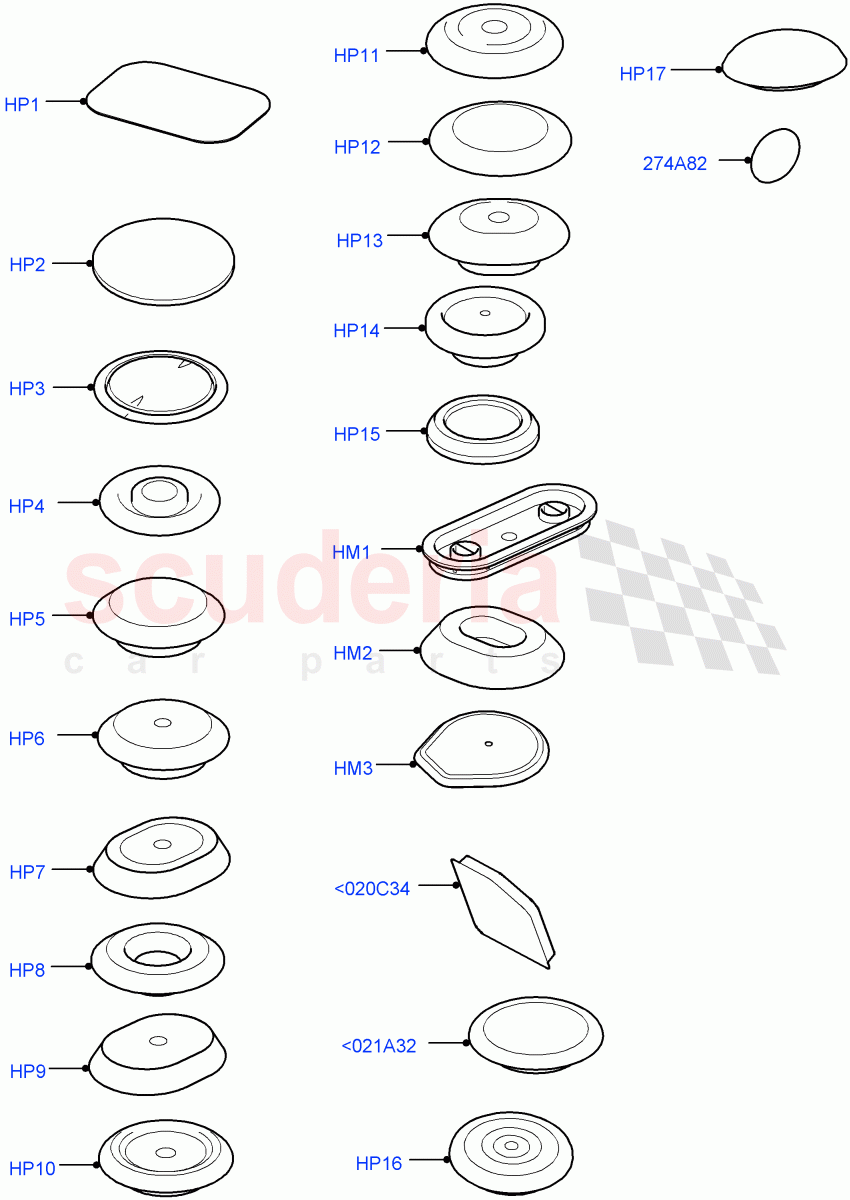 Plugs - Body(Changsu (China))((V)FROMEG000001) of Land Rover Land Rover Range Rover Evoque (2012-2018) [2.0 Turbo Petrol AJ200P]