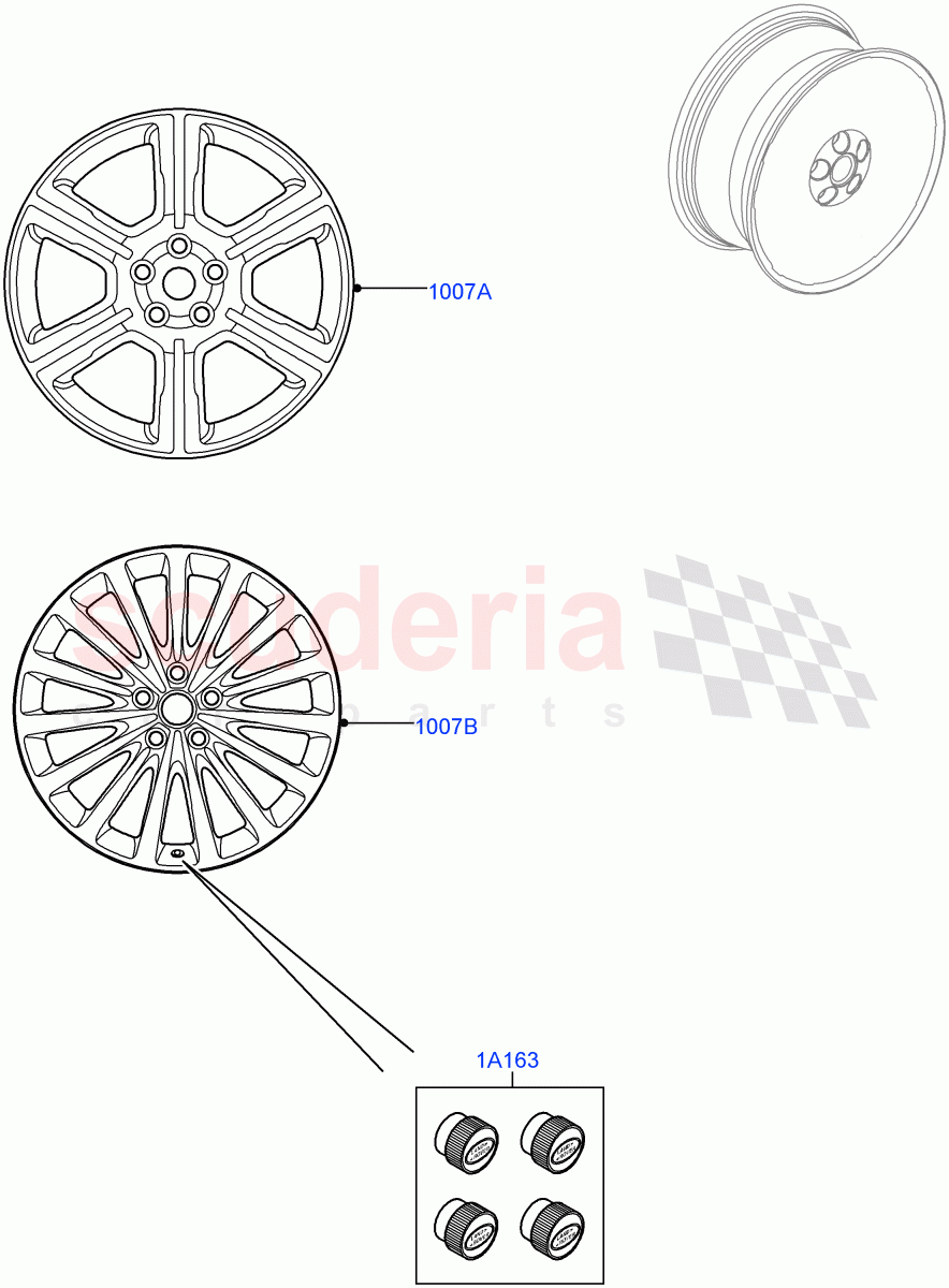 Wheels (Accessory) (Less Armoured) ((V) FROMAA000001) of Land Rover Land Rover Range Rover (2010-2012) [5.0 OHC SGDI NA V8 Petrol]
