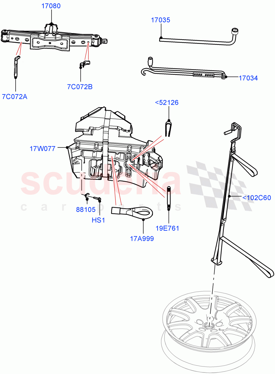 Tools(22" Full Size Spare Wheel,23" Full Size Spare Wheel,21" Full Size Spare Wheel,20" Full Size Spare Wheel,With Mini Alloy Spare Wheel) of Land Rover Land Rover Range Rover (2022+) [3.0 I6 Turbo Diesel AJ20D6]