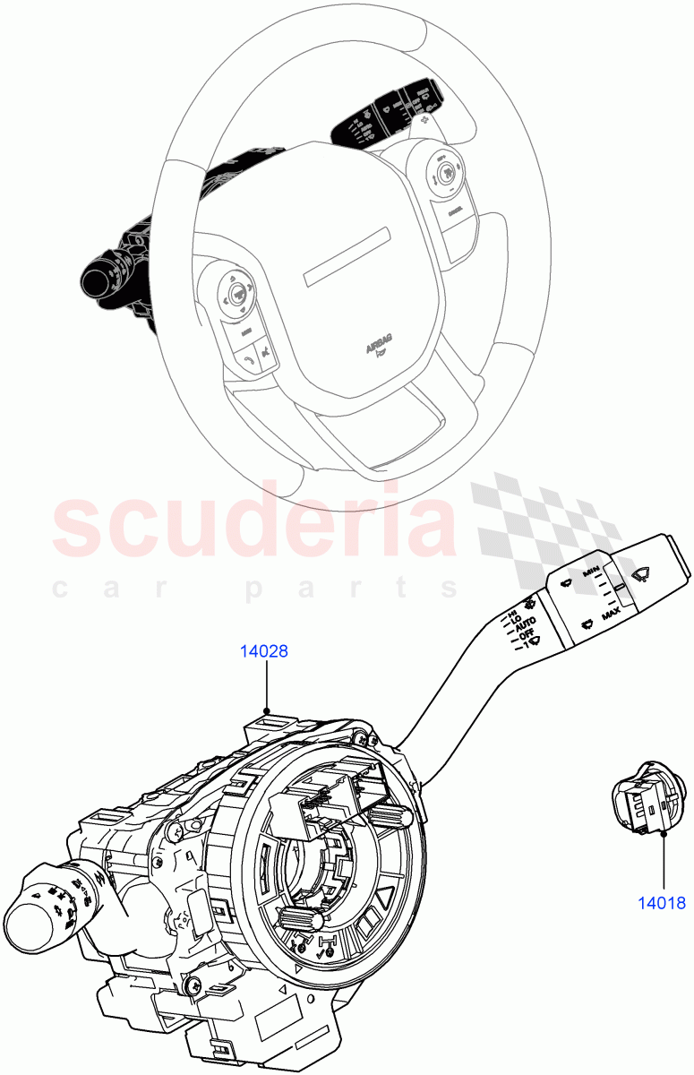 Switches(Steering Column)(Changsu (China)) of Land Rover Land Rover Range Rover Evoque (2019+) [2.0 Turbo Diesel AJ21D4]