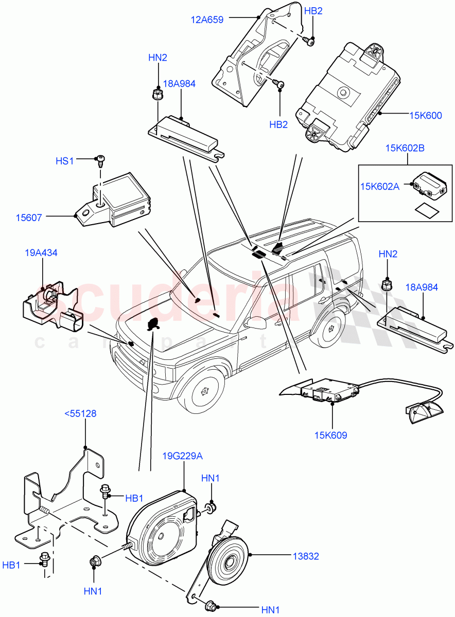 Anti-Theft Alarm Systems ((V) FROMAA000001) of Land Rover Land Rover Discovery 4 (2010-2016) [3.0 DOHC GDI SC V6 Petrol]