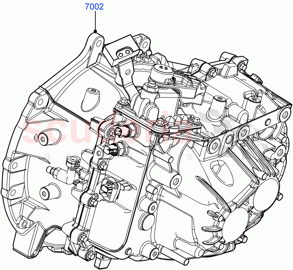 Manual Transaxle And Case(2.0L I4 DSL MID DOHC AJ200,6 Speed Manual Trans-JLR M66 2WD,6 Speed Manual Trans M66 - AWD)((V)FROMGH000001) of Land Rover Land Rover Discovery Sport (2015+) [2.2 Single Turbo Diesel]