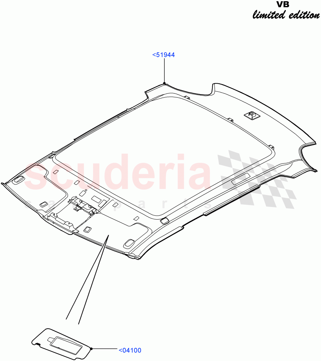 Headlining And Sun Visors(Victoria Beckham Limited Edition,Halewood (UK)) of Land Rover Land Rover Range Rover Evoque (2012-2018) [2.2 Single Turbo Diesel]