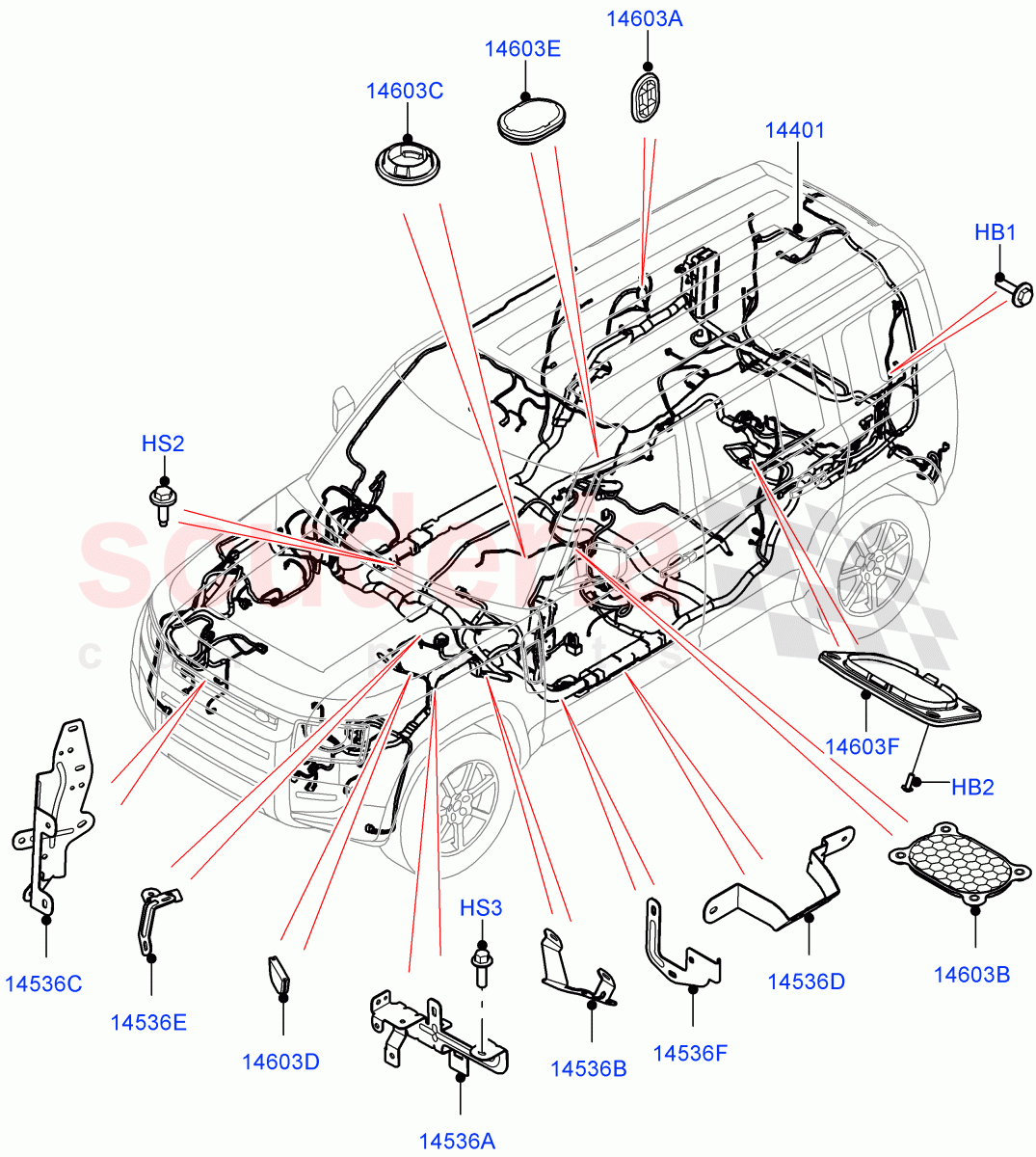 Electrical Wiring - Engine And Dash (Main Harness) of Land Rover Land Rover Defender (2020+) [2.0 Turbo Diesel]