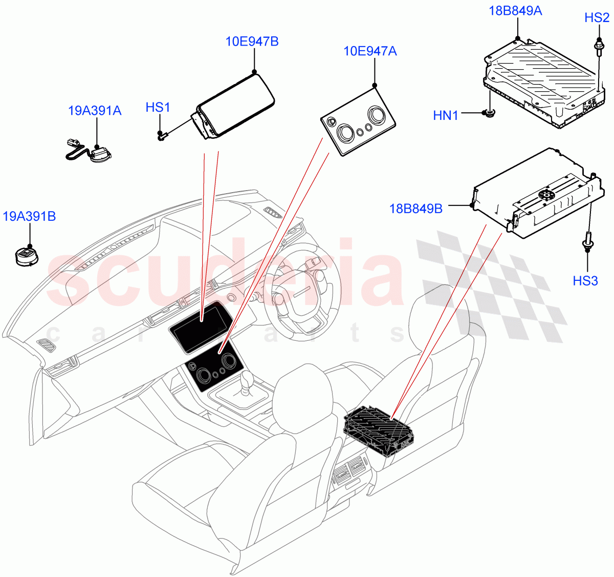 Audio Equipment - Original Fit (Halewood (UK)) of Land Rover Land Rover Range Rover Evoque (2019+) [2.0 Turbo Diesel AJ21D4]