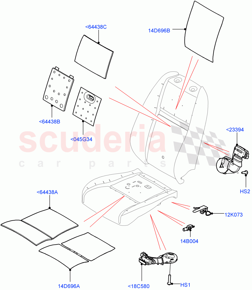 Front Seat Pads/Valances & Heating(Heating)(Halewood (UK)) of Land Rover Land Rover Range Rover Evoque (2019+) [1.5 I3 Turbo Petrol AJ20P3]