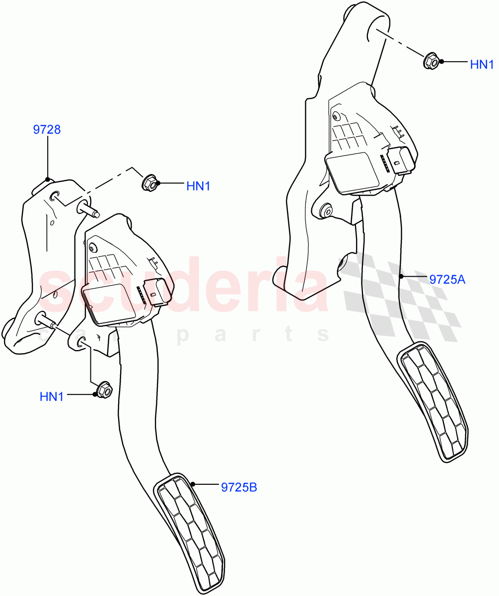 Accelerator/Injection Pump Controls(3.0L DOHC GDI SC V6 PETROL) of Land Rover Land Rover Range Rover Velar (2017+) [3.0 DOHC GDI SC V6 Petrol]