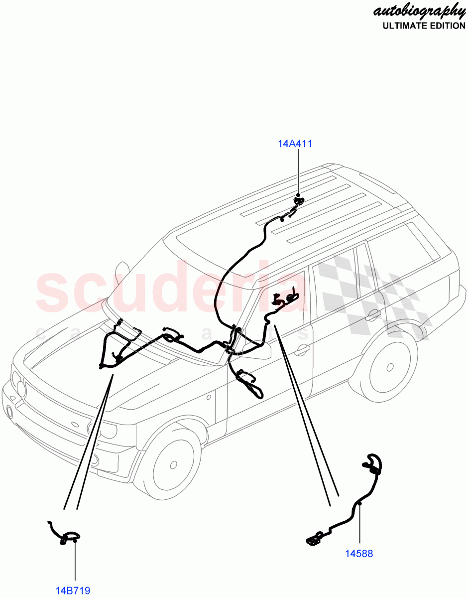Electrical Wiring - Body And Rear (Autobiography Ultimate Edition) ((V) FROMBA344356) of Land Rover Land Rover Range Rover (2010-2012) [4.4 DOHC Diesel V8 DITC]