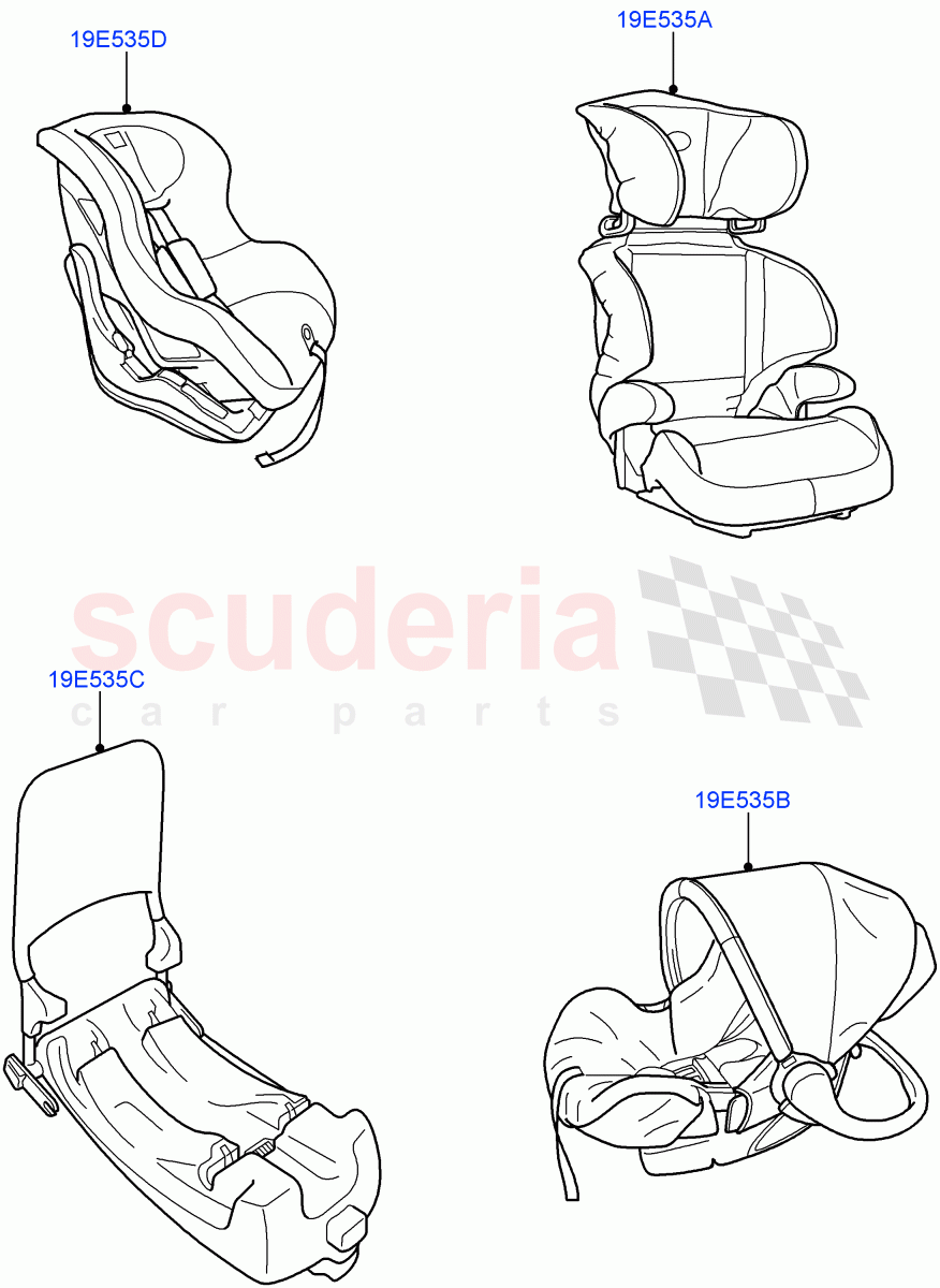 Child Seating(Accessory)(Halewood (UK),Itatiaia (Brazil)) of Land Rover Land Rover Discovery Sport (2015+) [2.2 Single Turbo Diesel]