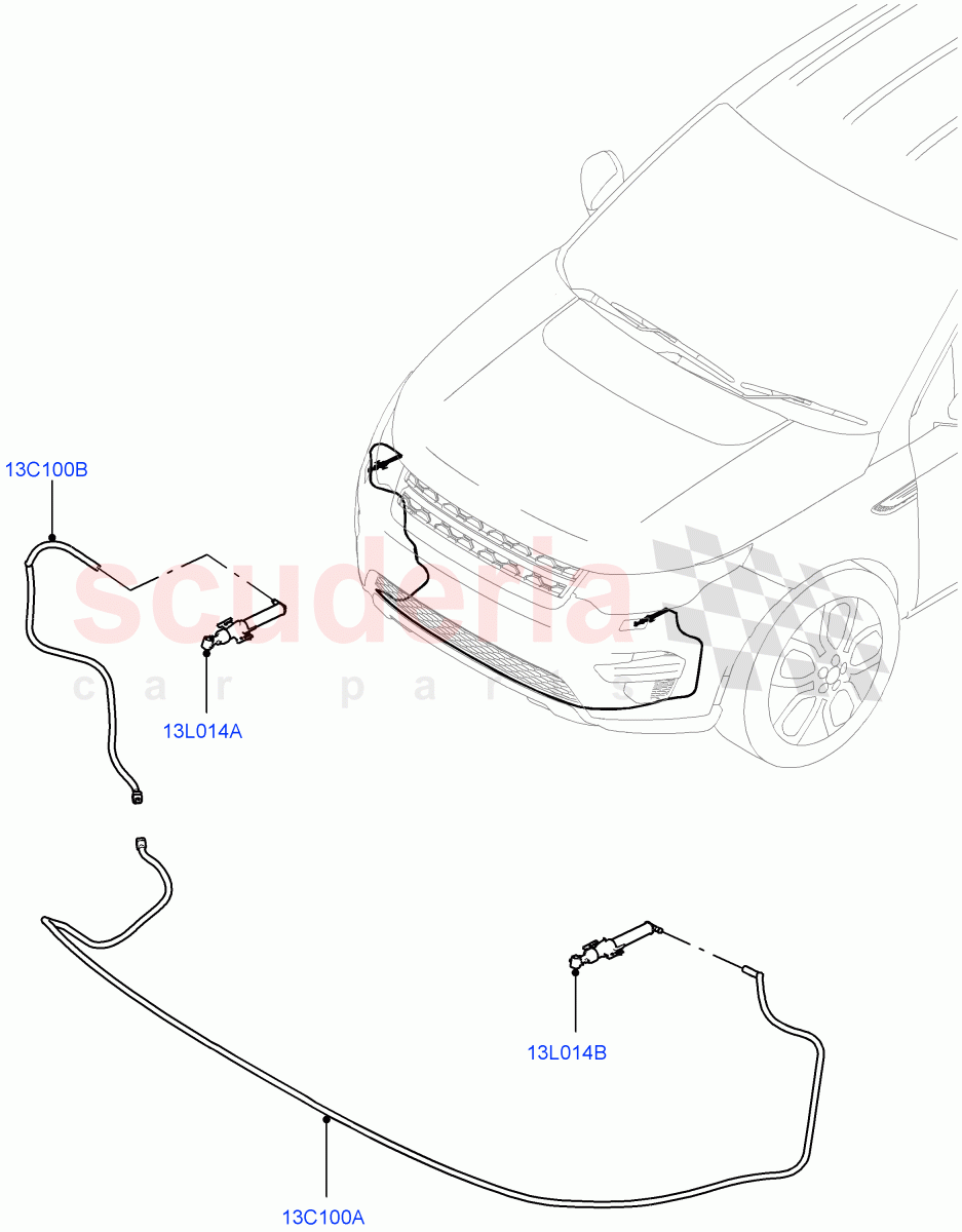 Headlamp Washer(Halewood (UK),With Headlamp Power Wash)((V)TOKH999999) of Land Rover Land Rover Discovery Sport (2015+) [2.0 Turbo Diesel AJ21D4]