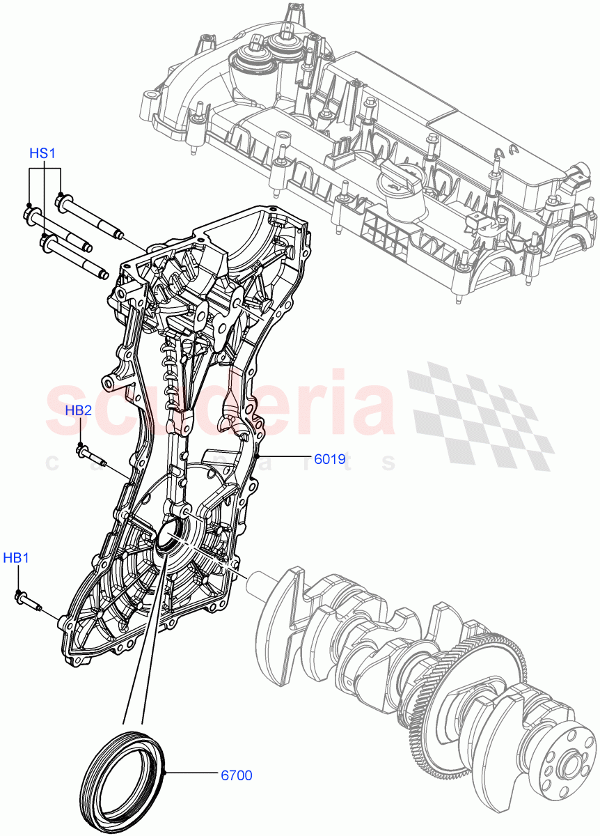 Timing Gear Covers (2.0L 16V TIVCT T/C 240PS Petrol, Changsu (China)) ((V) FROMEG000001) of Land Rover Land Rover Range Rover Evoque (2012-2018) [2.0 Turbo Petrol GTDI]