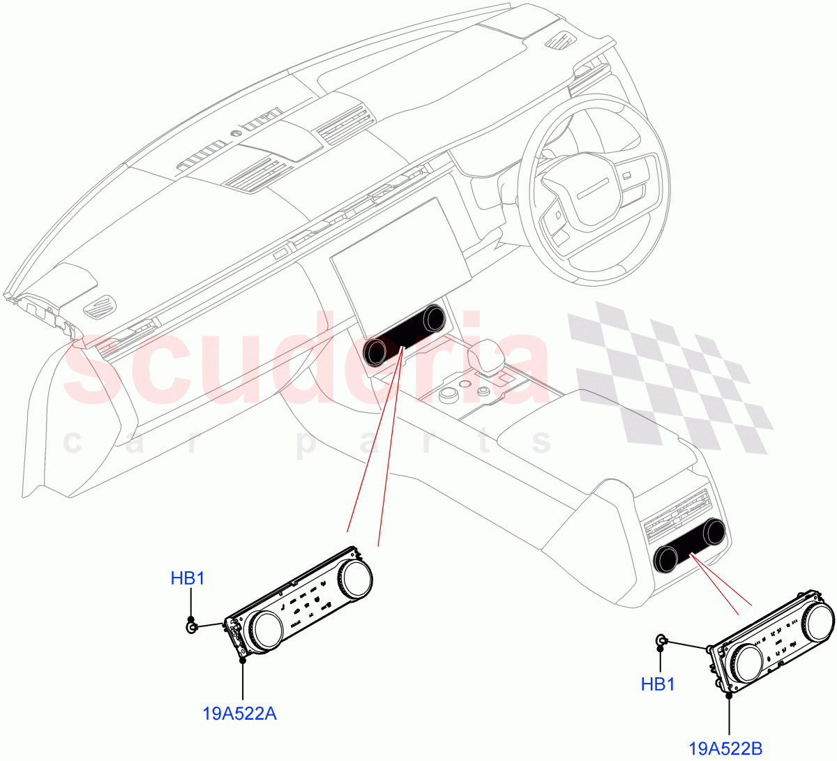 Heater & Air Conditioning Controls of Land Rover Land Rover Range Rover (2022+) [3.0 I6 Turbo Diesel AJ20D6]