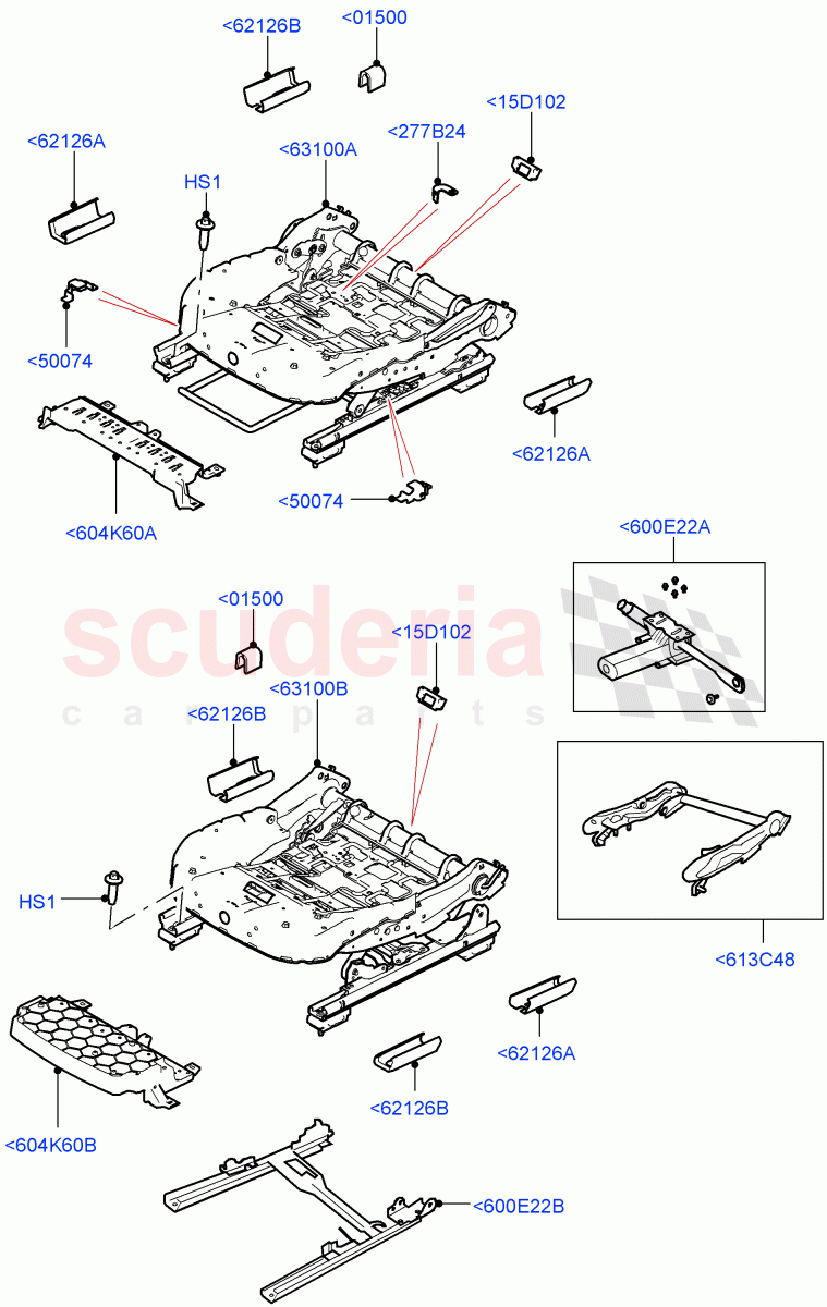 Front Seat Base of Land Rover Land Rover Range Rover Velar (2017+) [2.0 Turbo Diesel AJ21D4]