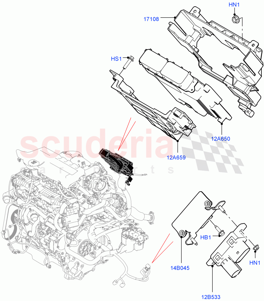 Engine Modules And Sensors(2.0L I4 DSL HIGH DOHC AJ200,Itatiaia (Brazil))((V)FROMJT000001) of Land Rover Land Rover Range Rover Evoque (2012-2018) [2.0 Turbo Diesel]