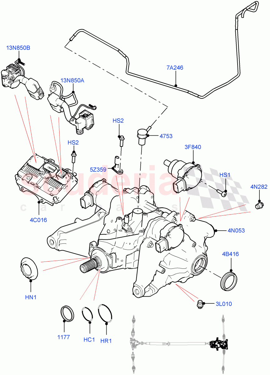 Rear Axle(Halewood (UK),Dynamic Driveline,Less Electric Engine Battery,Electric Engine Battery-MHEV)((V)FROMLH000001) of Land Rover Land Rover Discovery Sport (2015+) [2.2 Single Turbo Diesel]