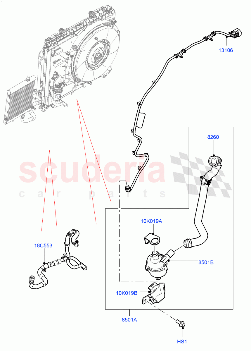 Water Pump (Auxiliary Unit, Nitra Plant Build) (5.0 Petrol AJ133 DOHC CDA) ((V) FROMM2000001) of Land Rover Land Rover Defender (2020+) [5.0 OHC SGDI SC V8 Petrol]
