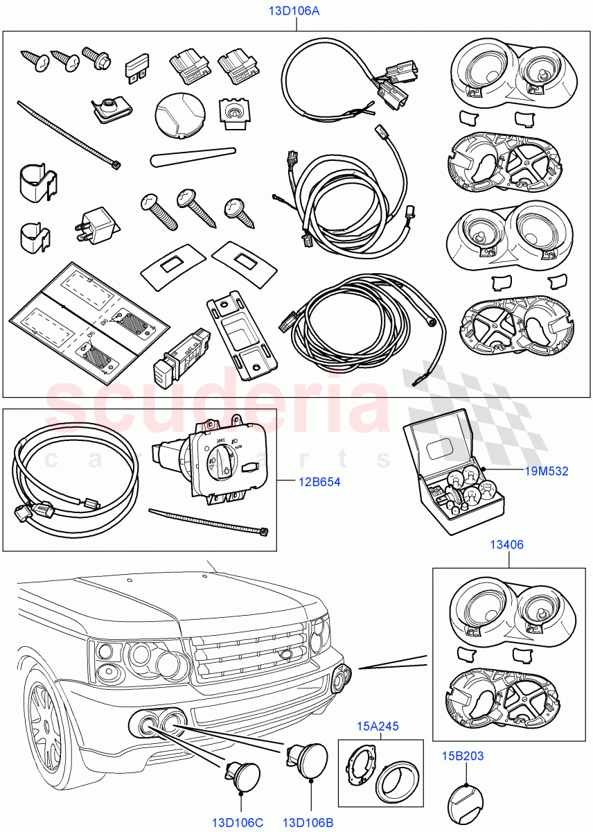 Accessory - Electrical Kit(Accessory)((V)TO9A999999) of Land Rover Land Rover Range Rover Sport (2005-2009) [4.2 Petrol V8 Supercharged]