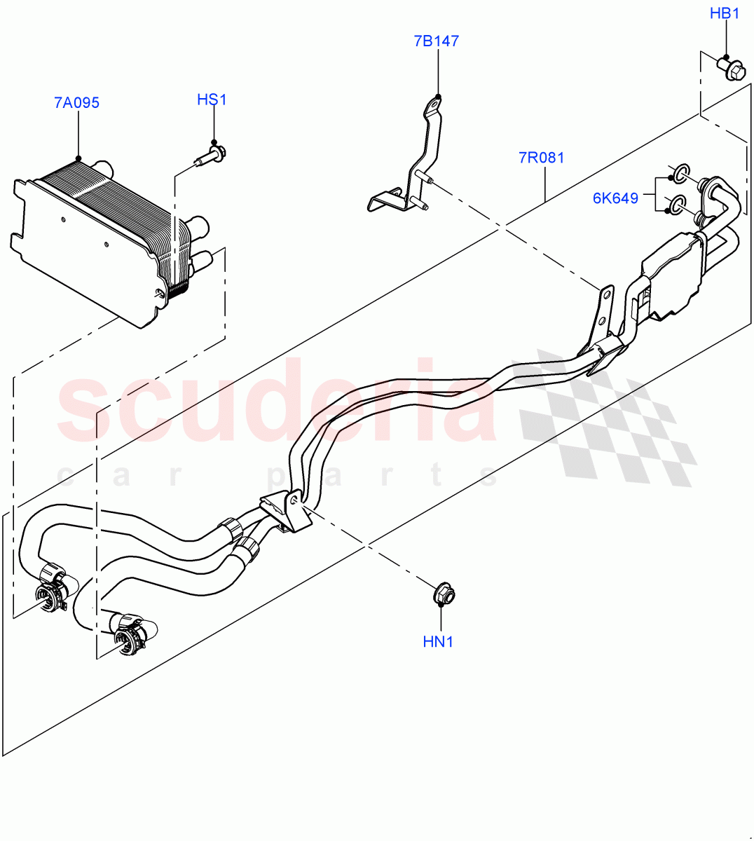 Transmission Cooling Systems(Nitra Plant Build)(2.0L I4 DSL HIGH DOHC AJ200,8 Speed Auto Trans ZF 8HP70 4WD)((V)FROMK2000001) of Land Rover Land Rover Defender (2020+) [2.0 Turbo Petrol AJ200P]