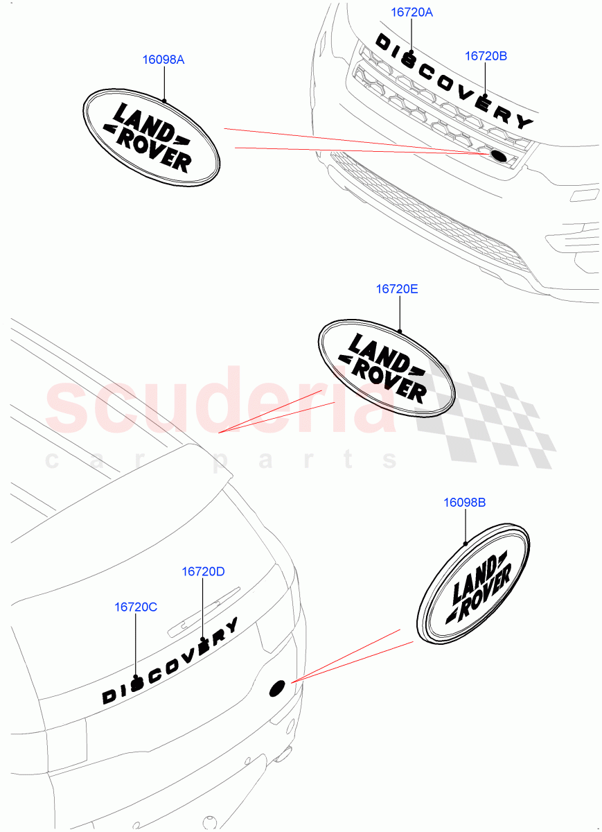 Name Plates(Itatiaia (Brazil))((V)FROMGT000001) of Land Rover Land Rover Discovery Sport (2015+) [2.0 Turbo Diesel]