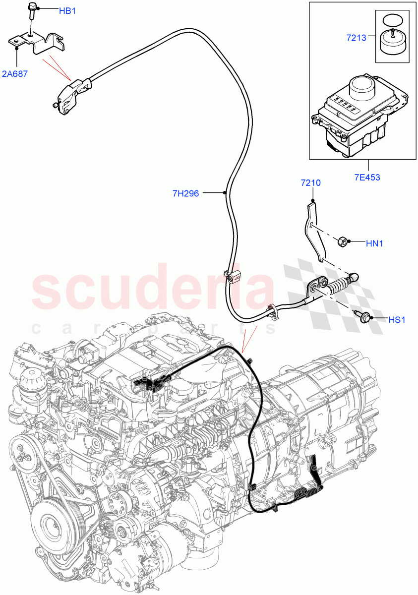 Gear Change-Automatic Transmission(Nitra Plant Build)(2.0L I4 High DOHC AJ200 Petrol,8 Speed Auto Trans ZF 8HP45)((V)FROMK2000001) of Land Rover Land Rover Discovery 5 (2017+) [3.0 I6 Turbo Petrol AJ20P6]