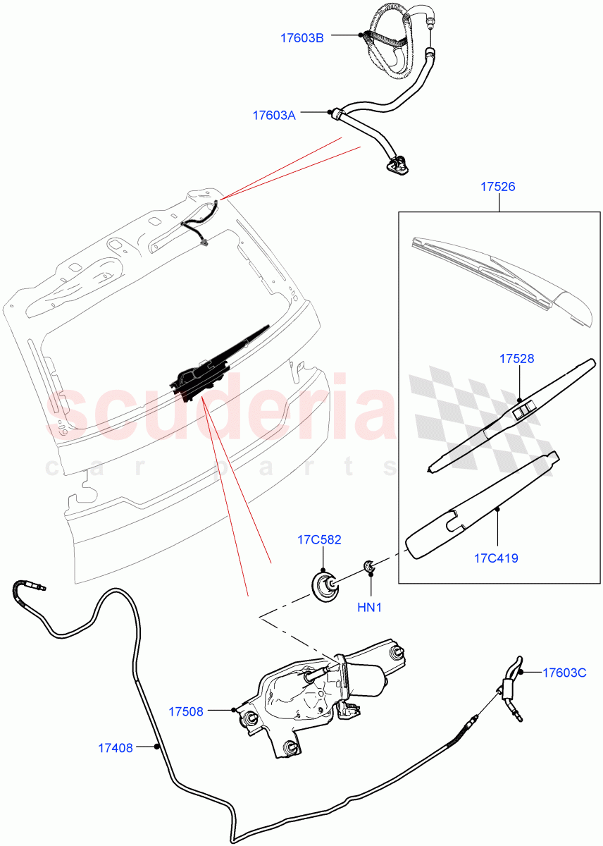 Rear Window Wiper And Washer(Changsu (China))((V)FROMFG000001) of Land Rover Land Rover Discovery Sport (2015+) [2.2 Single Turbo Diesel]