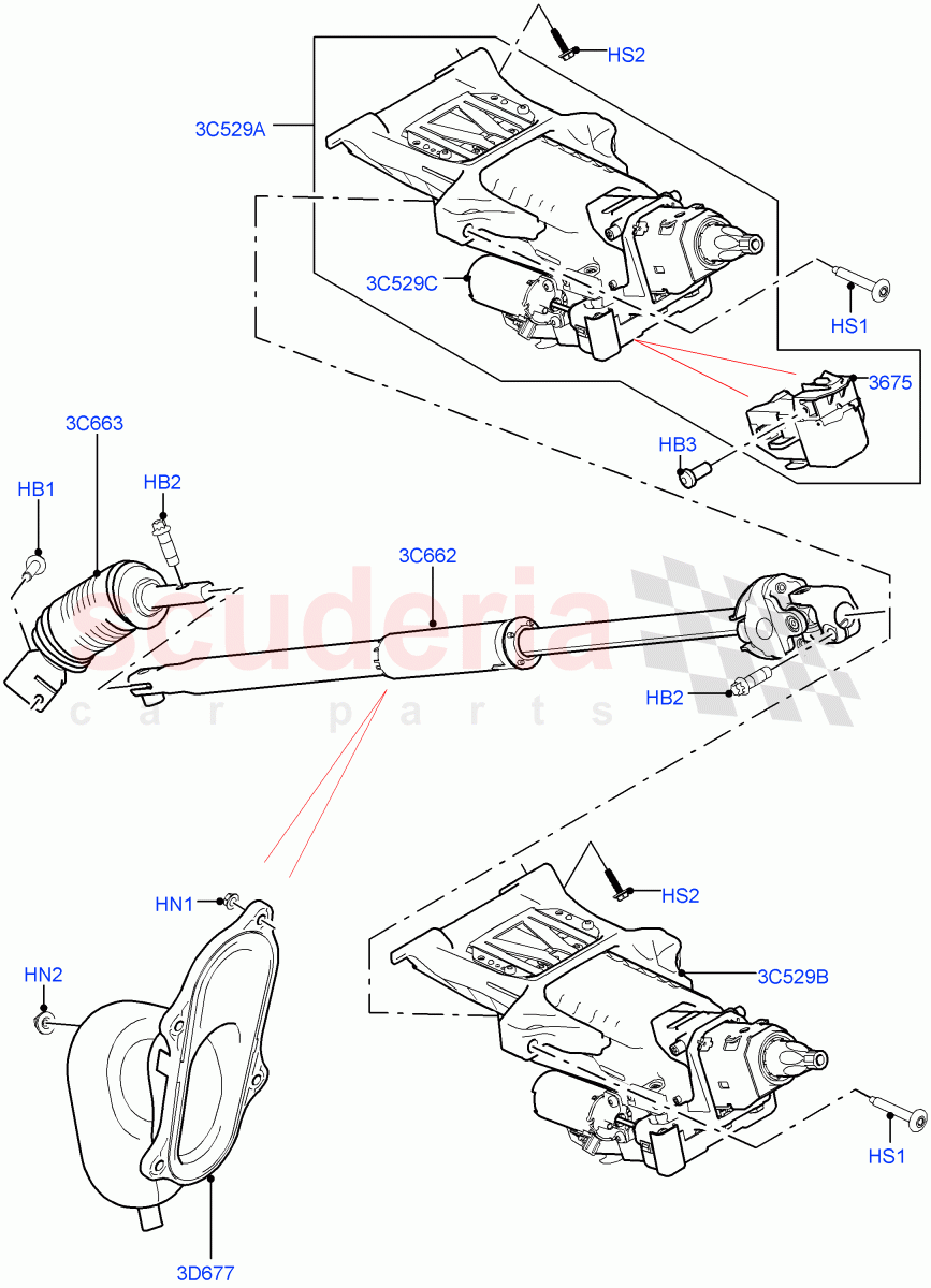 Steering Column of Land Rover Land Rover Defender (2020+) [3.0 I6 Turbo Petrol AJ20P6]