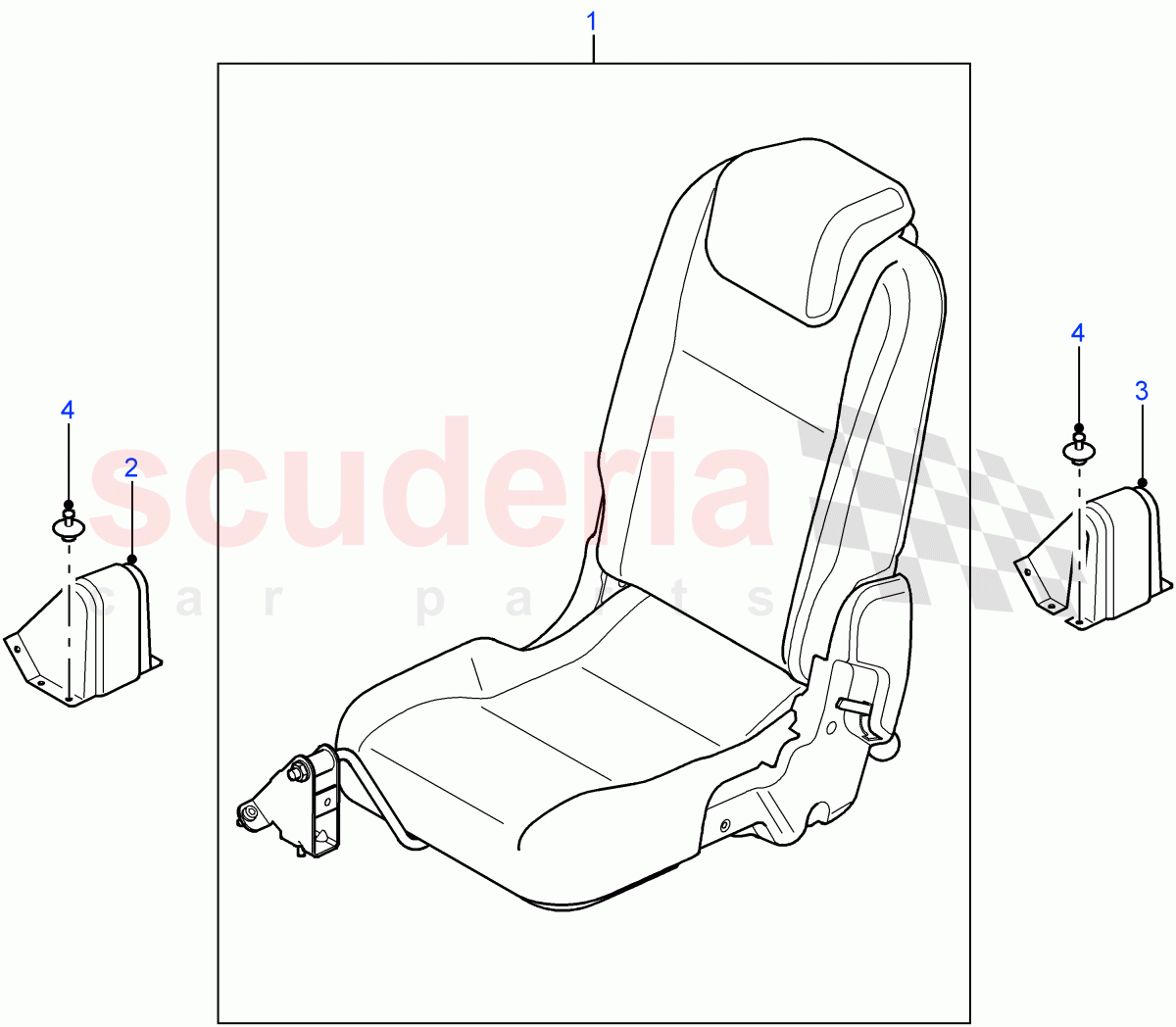 Rear Seat(Station Wagon - 5 Door,110" Wheelbase,Station Wagon - 3 Door,90" Wheelbase)((V)FROM7A000001) of Land Rover Land Rover Defender (2007-2016)