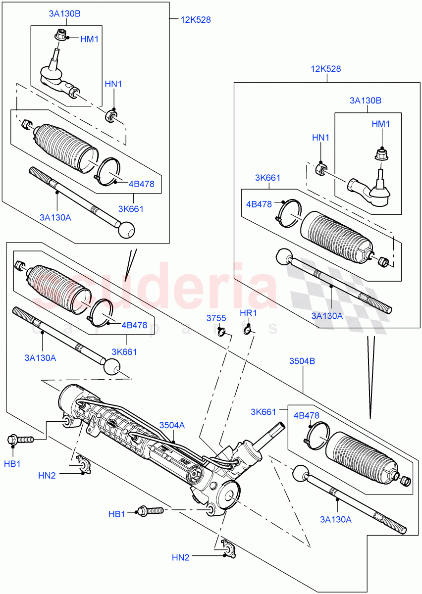 Steering Gear(LHD)((V)FROMAA000001) of Land Rover Land Rover Discovery 4 (2010-2016) [4.0 Petrol V6]