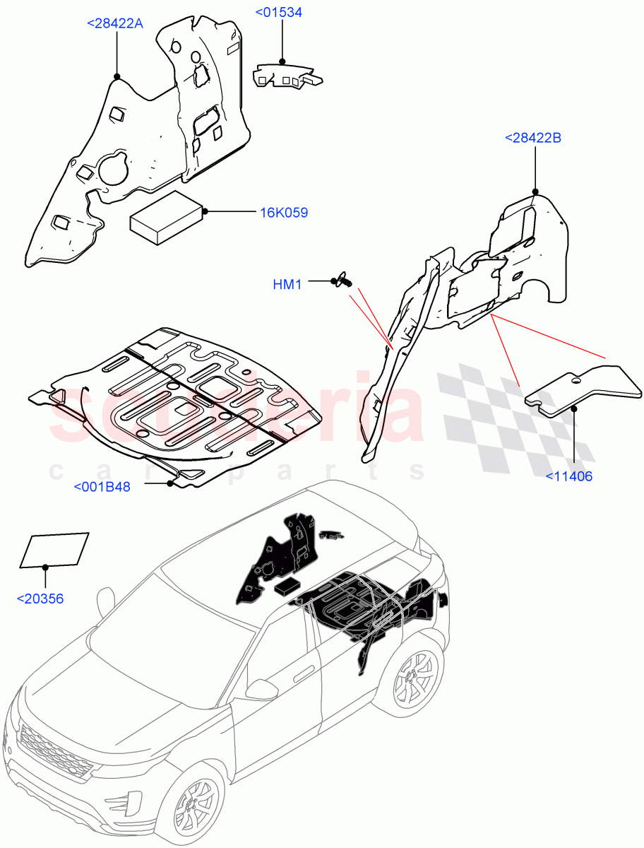 Insulators - Rear (Itatiaia (Brazil)) of Land Rover Land Rover Range Rover Evoque (2019+) [2.0 Turbo Petrol AJ200P]