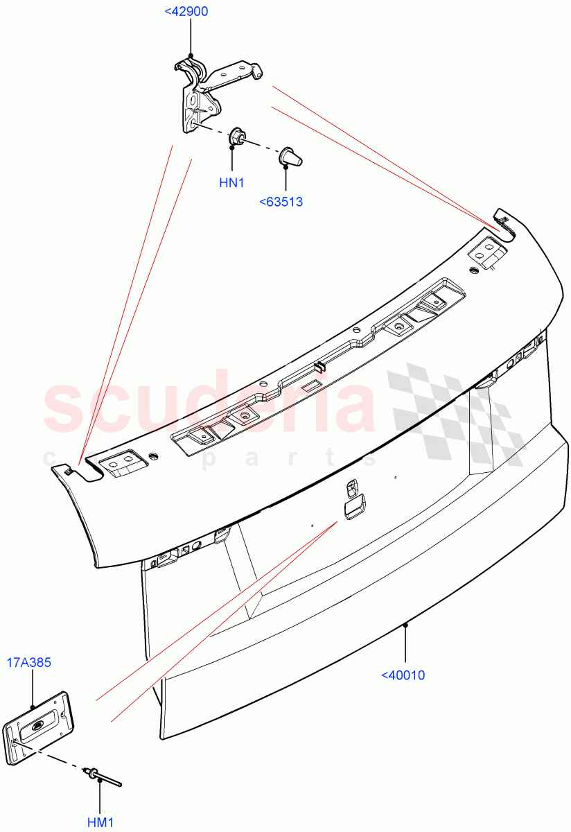 Luggage Compartment Door(2 Door Convertible,Halewood (UK)) of Land Rover Land Rover Range Rover Evoque (2012-2018) [2.0 Turbo Diesel]