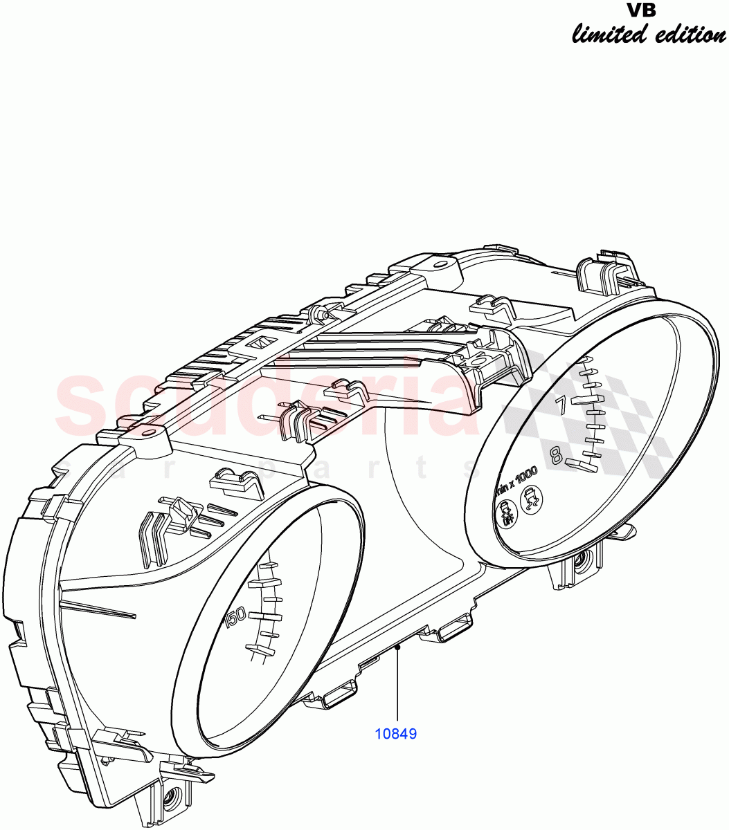 Instrument Cluster(Victoria Beckham Limited Edition,Halewood (UK)) of Land Rover Land Rover Range Rover Evoque (2012-2018) [2.0 Turbo Petrol GTDI]